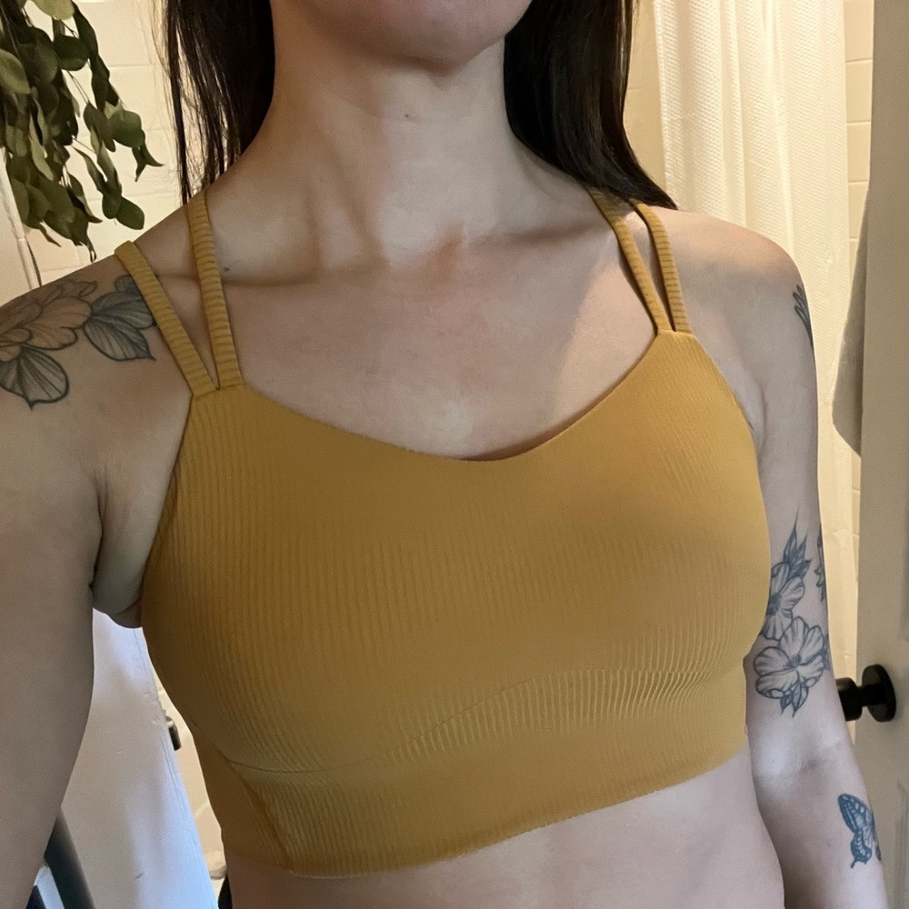 Yellow Lululemon (Size 6/8) Cloud Sports Bra